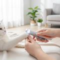 LED Clippers in Use with Cat